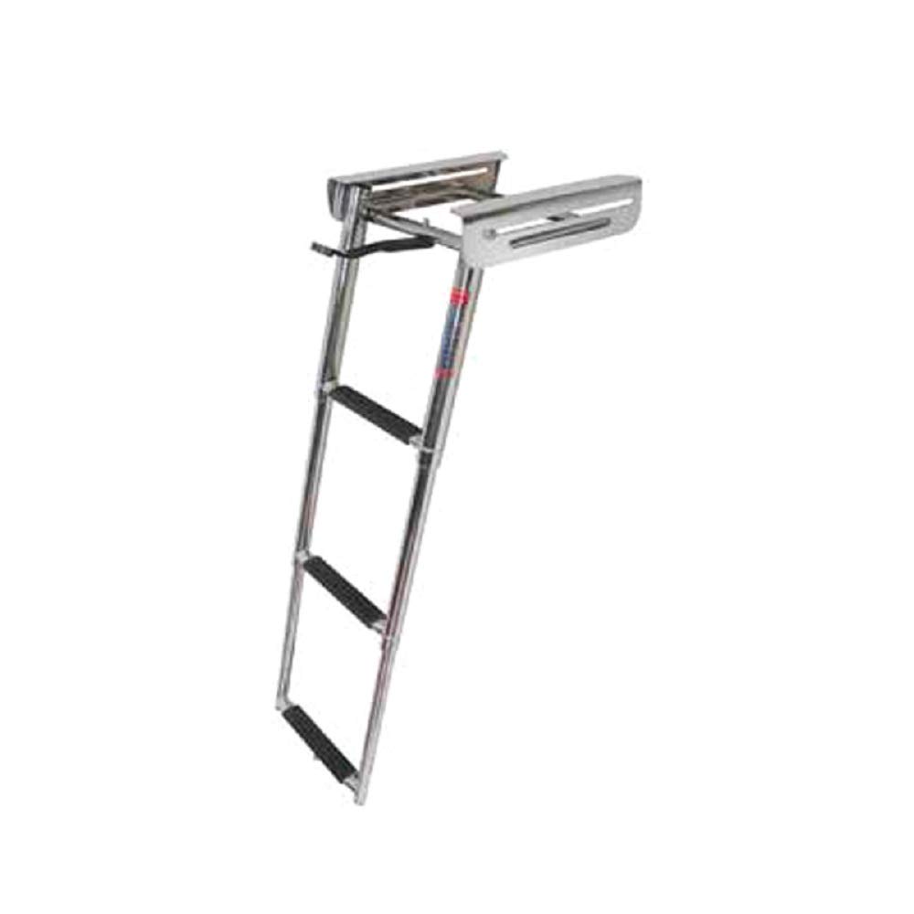 3 Step Under Platform Sliding Ladder, Stainless 316 - Jif Marine