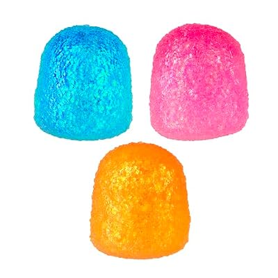 ORB Curiosities Sqweezy Gumdrops 3 Pack - Fun, Sparkling, Squishy, Stretchy, Slow Rising Sensory and Fidget Toys for Kids and Adults - Great Stress Relief Toys to Squeeze at Home, Desk, or Classroom