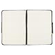 Idena 209282 - Notizbuch DIN A6, kariert, Papier cremefarben, 192 Seiten, 80 g/m², Hardcover in Schwarz