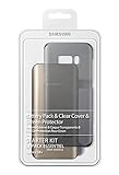 1 funda rígida para Samsung Galaxy S8+ negra translúcida, protege tu teléfono de golpes y arañazos, diseño transparente