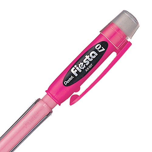 Lapiseira Pentel Fiesta 0.7Mm Rosa, Pentel, Sm/Ax107-Bt, Rosa