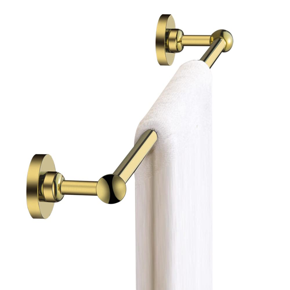 Toallero de pared vintage antiguo con ganchos giratorios de acabado cepillado y colgador de bata, toallero de baño