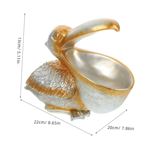 minkissy Vogel Statue Skulptur Schlüssel Behälter Dekorative Schale Geschenkebox Schmuck Box Aufbewahrungsbox Tischdekoration für Zuhause Desktop Ornament