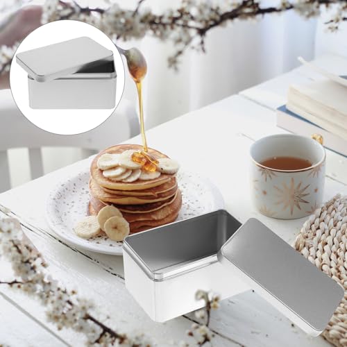 DOITOOL Red Rectangular Tinplate Box Tea Leaf Storage Home Organizer 13x8x6cm Color - Image 6