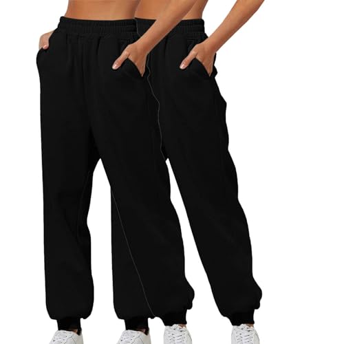 Pantalon de sport femme en polaire lot de 2 bas de jogging droit