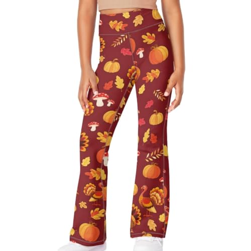 Image of Girls Flare Leggings Cute Bell Bottoms for Teen Girls Wide Leg Sweatpants for 5-14 T
