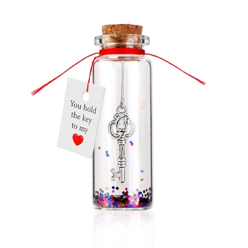 Miunpri Liebes Geschenk für sie und ihn Kleine Liebesgeschenke Hochzeitstag Geschenke Ich Liebe Dich Geschenke für Männer Frauen,Glasflasche mit Korken...