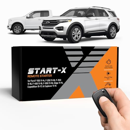 Start-X Remote Starter Kit for Ford F-150 (2011-14), F-250/F-350/F-450/F-550 (2011-16), Edge (2011-14), Expedition (2015-17), Explorer (2011-14) | Key Ignition Vehicles | Plug N Play Install