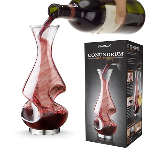 Final Touch Conundrum - Decanter per ossigenare Il Vino, Trasparente