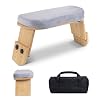 Adjustable Meditation Bench with Cushion, Portable Folding Bamboo Meditation Stool, Ergonomic Kneeling Stool Chair, Portable Yoga Bench Seiza Prayer Bench with Carry Bag & Non-Slip Pads