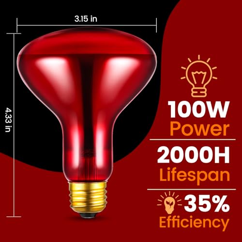 REPTITRIP Dual Reptile Lamp Fixture with 100W Daytime Heat & 100W Nighttime Infrared Heat Bulbs, 2 Independent Switches, Reptile Heat Lamp Combo Pack - No UVB by REPTITRIP - Image 8
