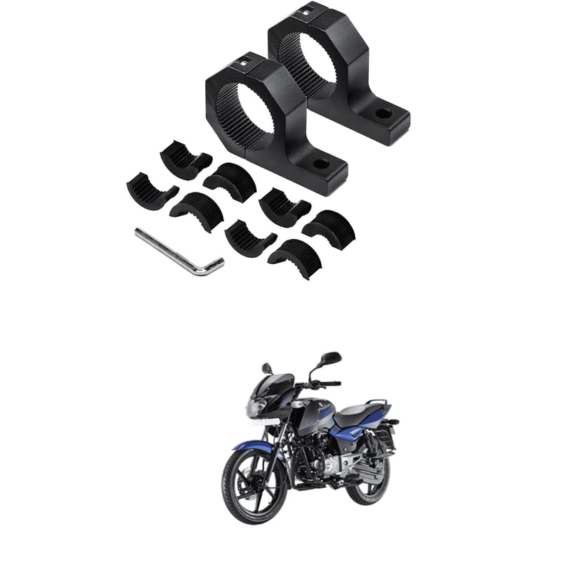 Universal CNC Headlight Spot Light Bracket Mount Clamp Holder Bracket Fog Light Mounting Bracket Kit with Rubber Insert for Car Jeep SUV and Off Road Vehicles Comfortable For Ma-can