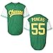 Villa Kenny Powers Baseball Jersey #55 Myrtle Beach Mermen Stitched Men Movie Baseball Jersey Blue Green (55 Powers Green, XX-Large)