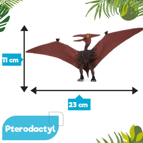 Zappi Co Childrens Pterodactyl black/purple Dinosaur Figure Toy (25.5cm Length) Realistic Detailed Dino Collection for Kids - Image 4