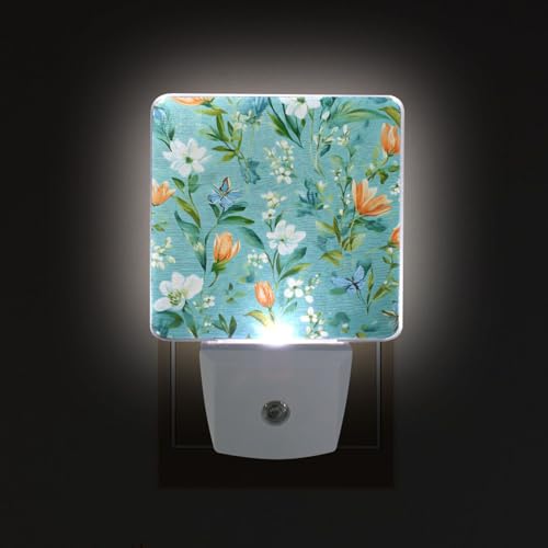 Lámpara de noche con sensor LED color turquesa miniatura 2