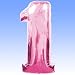 Pink Number One Balloon. Large Pink Number 1 Balloon