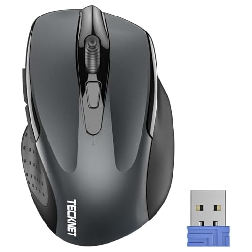 TECKNET Kabellose Maus, Pro 2.4G 2600 DPI Wireless Maus 6 Tasten mit Nano Empfänger, 24 Monate Batterielaufzeit, 5 Einstellbare DPI-Pegel für PC Laptop iMac MacBook Microsoft Pro, Office Home