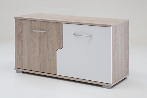 WILMES Schuhschrank Wave mit 2 Türen | In Sonoma Eiche | 90 x 47 x 35 cm | 53101-80 0 75 - 53101-80 0 75 WILMES Schuhschrank Wave mit 2 Türen | In Sonoma Eiche | 90 x 47 x 35 cm | 53101-80 0 75