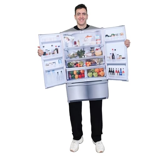 EraSpooky Erwachsene Kühlschrankkostüm Halloween Lustige Snacks Paare Outfits für Männer Frauen