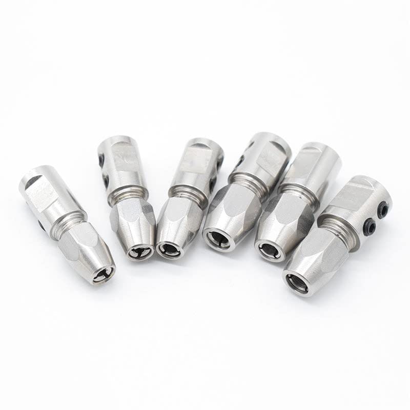 BrewJa Rc Boat Stainless Flexible Coupling CW/CCW Soft Shaft Lock 5 * 4/4.76/3.8mm 3.18 * 3/2mm 4 * 3.18/4mm 2.3 * 2.2mm Flex Collet Coupler (Color : 5X4mm CW)