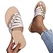 Dasongff Tongs Pantoufles Femme Été Sandale Plates Bout Ouvert Slip-on Romaines Sandales Plates Flip Flops Enfiler Tong Orteil Séparateur Confortable Mule Plage Vacances Claquettes Chaussons