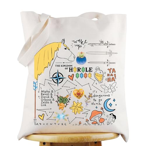 G2TUP Cartoon Inspired Tote Bag Game Lover Gift Big Heart Container Canvas Shoulder Bag Gamer Merch