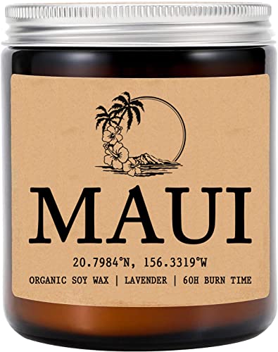 Maui - Hawaii Scented Candle - Organic Soy Wax - Gift for Her - Gift for Him - New Home Gifts - Birthday Gift for Friend - National Park Gifts - State Candles