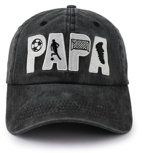 Image of Soccer Papa Hat, Adjustable Embroidered Soccer Dad Baseball Cap
