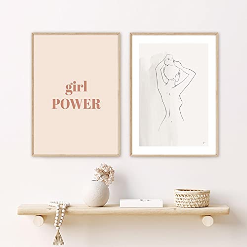 Art Abstrait Illustration Femmes pour un Salon Moderne 50x70cm