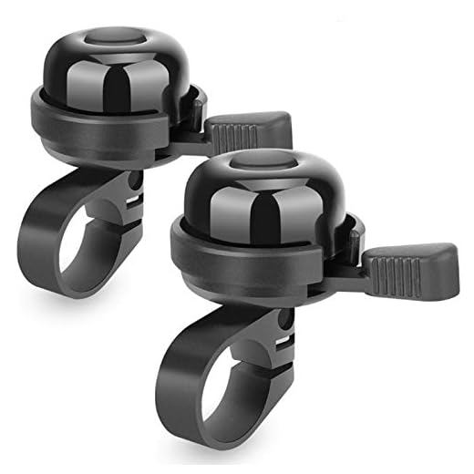 PRIGVOT 2pcs Superior Bike Bell, Brass Bicycle Bell, Clear Noticeable Sound Bike Bells for Adults