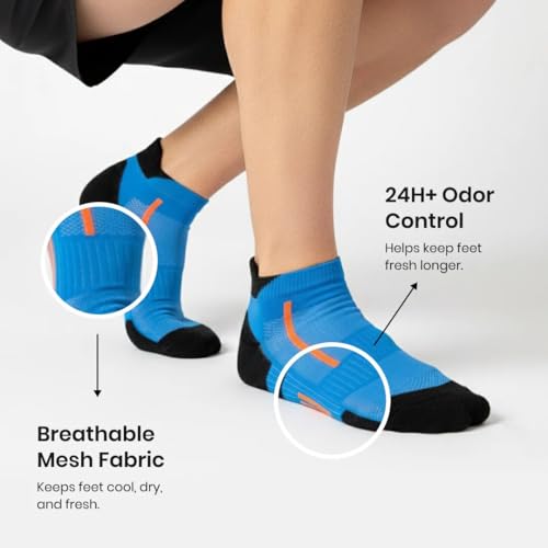 Image of Sockscarving Feel The Comfort Ankle Socks For Men Cotton, Gym Socks For Men WorkOut Breathable Low Cut Sports Socks With Heel Tab, Moisture Wicking, Pull On & Stretchable Free Size