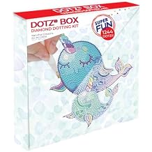 DIAMOND DOTZ Dotz Box, Narwhal Dreams, Diamond Painting Kit for Adults, 8.7x8.7