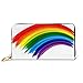 Produktbild JHGFG Mode Handtasche Reißverschluss Brieftasche Kunst Regenbogen Farbe Pinsel Strich Malerei Telefon Kupplung Geldbörse Abendkupplung Blockieren Leder Brieftasche Multi Card Organisieren