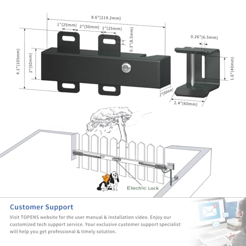 Image of TOPENS ET24 Automatic Electric Gate Lock
