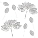 SBYURE Artificial Silk Leaf,200 Pieces Artificial Leaves Faux Wired Single Leaf for Flower DIY Home Decorative Bouquet Wreaths Wedding Decor Christmas Decorations (Silver)