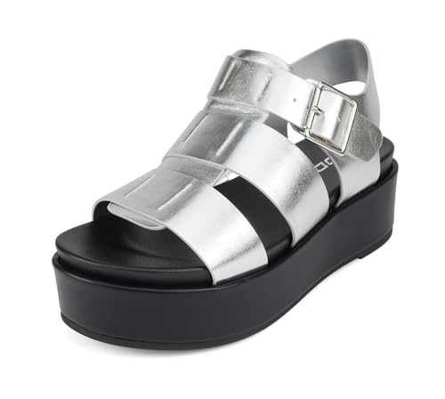 Image of Soda inchBossi ~ Women Round Toe Flatform Fisherman Wedge Sandals with Adjustable Buckle