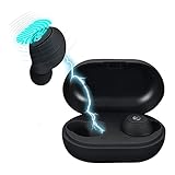 Type-C Wireless Earbuds 25 Hours Playtime Bluetooth 5.0 in-Ear Earphones Built-in Mic, Ideal for Small Ears - Volkano True Element Series Black