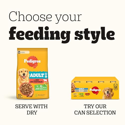 PEDIGREE Adult Hundenassfutter für ausgewachsene Hunde im Portionsbeutel – Gemischte Selektion in Sauce 4 Varietäten, 84 x 100g