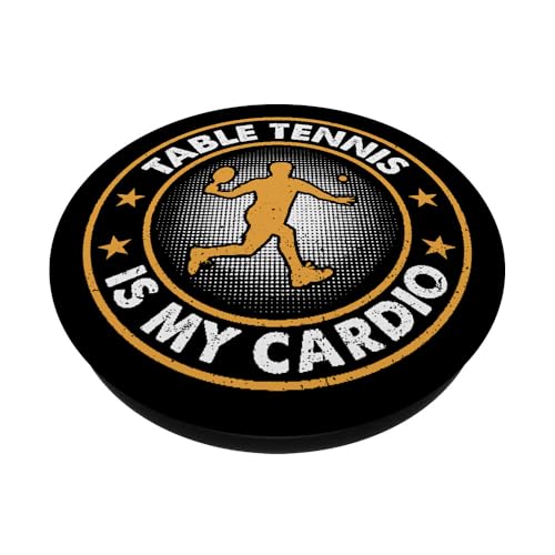 Le tennis de table est mon cardio - Funny Ping Pong PopSockets PopGrip Adhésif – vue 2