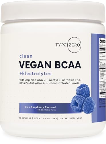 Type Zero Ultra Clean Vegan BCAA Powder + Electrolytes (Blue Raspberry | 6G) 2:1:1 Sugar-Free/No