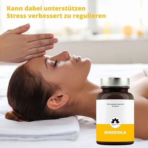 Rosenwurz Rhodiola Rosea Kapseln von VitaminFuchs – Hochdosiert