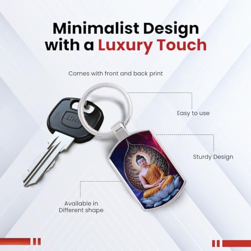 Image of Premium Printed Metal Keychain for Men & Women | High-Definition Artwork Print | Durable Key Ring for Car, Bike, Home & Office Keys | Stylish Decorative Key Holder Gift