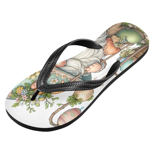 Burbuja Easter Gnome Flip Flops for Women Men, Soft Thong Sandals Rubber Slippers for Pool Beach Essentials2