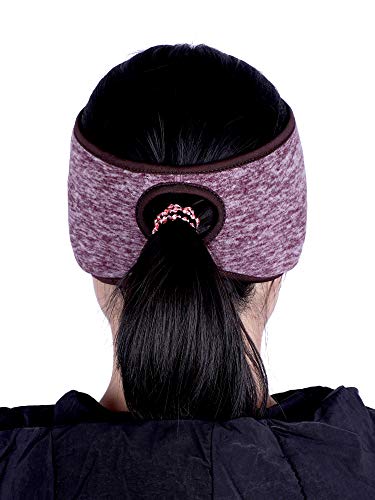Diademas para cola de caballo de forro polar que evitan que el pelo estorbe al entrenar 7