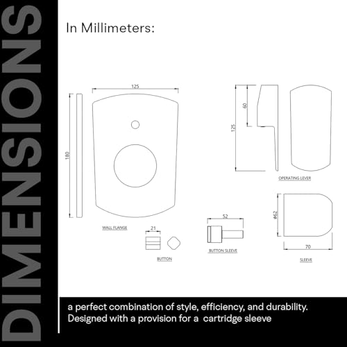 Image of Jaquar Single Lever Exposed Parts Kit for Hi-Flow Diverter | Durable Bathroom Fitting with Stylish Finish | Easy Installation & Long-Lasting Performance - Chrome
