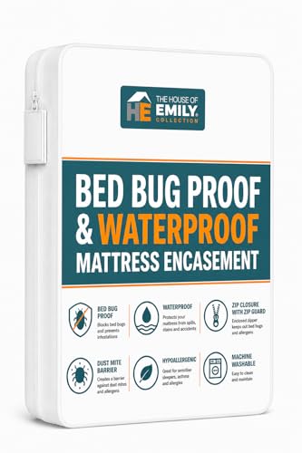 Bed Bug Proof Protector Mattress Encasement Cover Zippered Anti Dust Mite Breathable Total Mattress Protection (Cot Bed 28 x 56 + 8 depth)