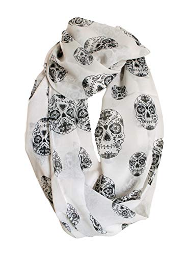Etwoa Skull Infinity Scarf Circle Loop Scarf3
