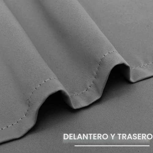 Cortinas opacas para dormitorio y sala de estar gris oscuro pack de 2 XWZO 7