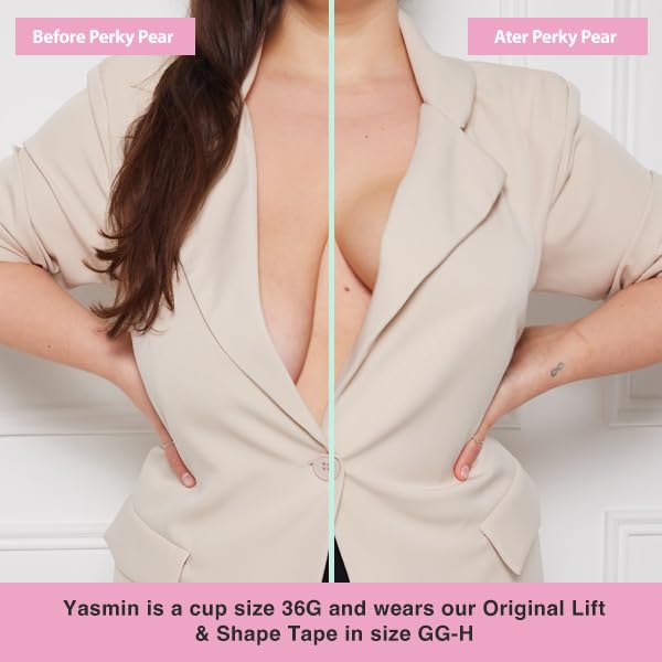 Image of Perky Pear Original Lift & Shape Boob Tape [A-K Cups] - 2 Pairs of Boob Tape & 3 pairs Nipple covers