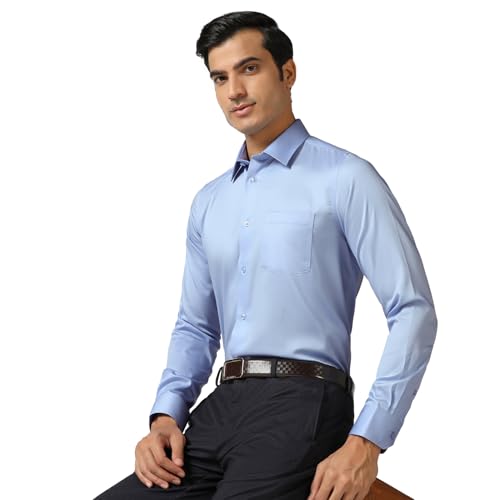 Image of blackberrys Men Non Iron Shirt with Smooth Finish, Full Sleeves and Balanced Tailoring | Suitable for Office Styling, Workplace Dressing and Professional Settings